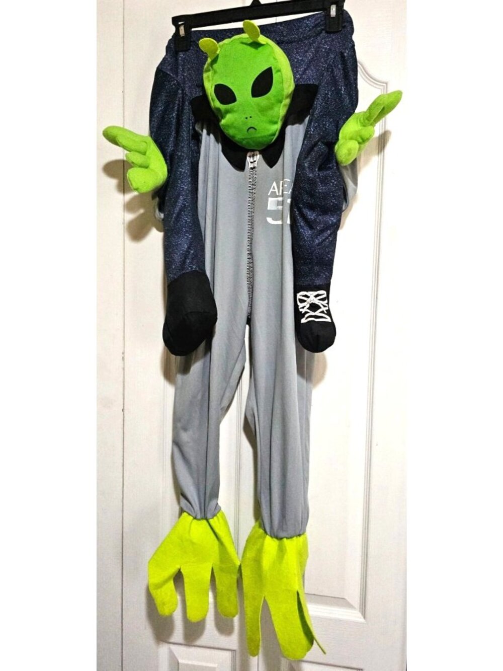 Morph Costume Piggyback Alien Area 51 Halloween Ride On Funny School Kids 6-12